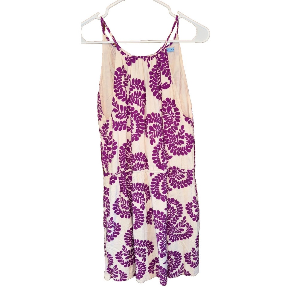 Antonio Melani Womens size 12 midi Alexa Dress purple Floral sleeveless tropical - Picture 1 of 7